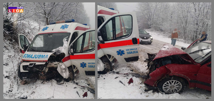 IL-Vozilo-hitne-pomoci-sudar-naslovna- Saobraćajna nezgoda na putu Arilje-Ivanjica: Golf se zakucao u vozilo Hitne pomoći (FOTO)