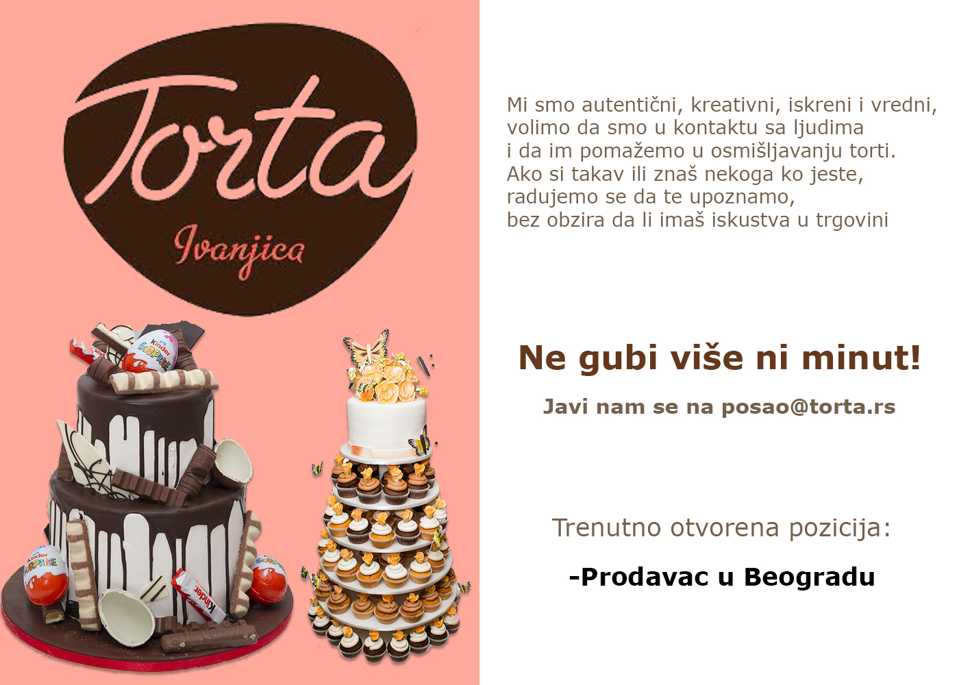 IL-Oaza-torta-PR- Torta Ivanjica - Oglas za posao