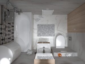 Kupatilo-240x160-12-Dekor-Carrara-kada-2-300x225 Da li i vaše kupatilo izgleda ovako? Salon Frank iz Ivanjice nudi 12 modernih ideja za uređenje kupatila