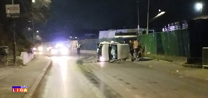 IL-prevrtanje-auta-naslovna- Saobraćajna nezgoda na ulazu u Ivanjicu - Devojka izgubila kontrolu i prevrnula automobil