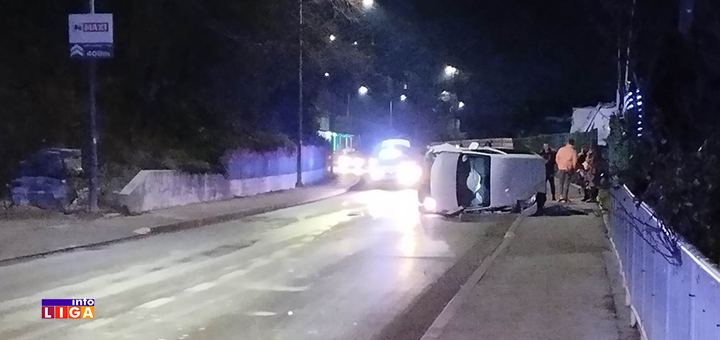 IL-prevrtanje-auta Saobraćajna nezgoda na ulazu u Ivanjicu - Devojka izgubila kontrolu i prevrnula automobil