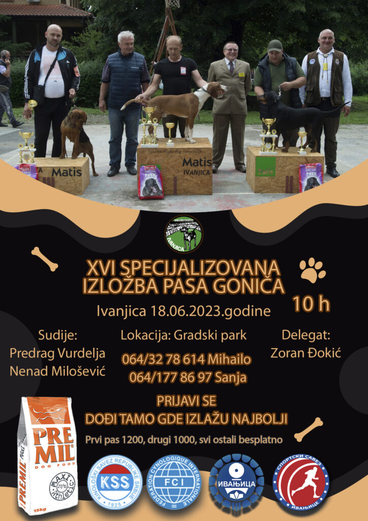 Plakat-izlozba-2023-724x1024 XVI Specijalizovana izložba pasa goniča u Ivanjici