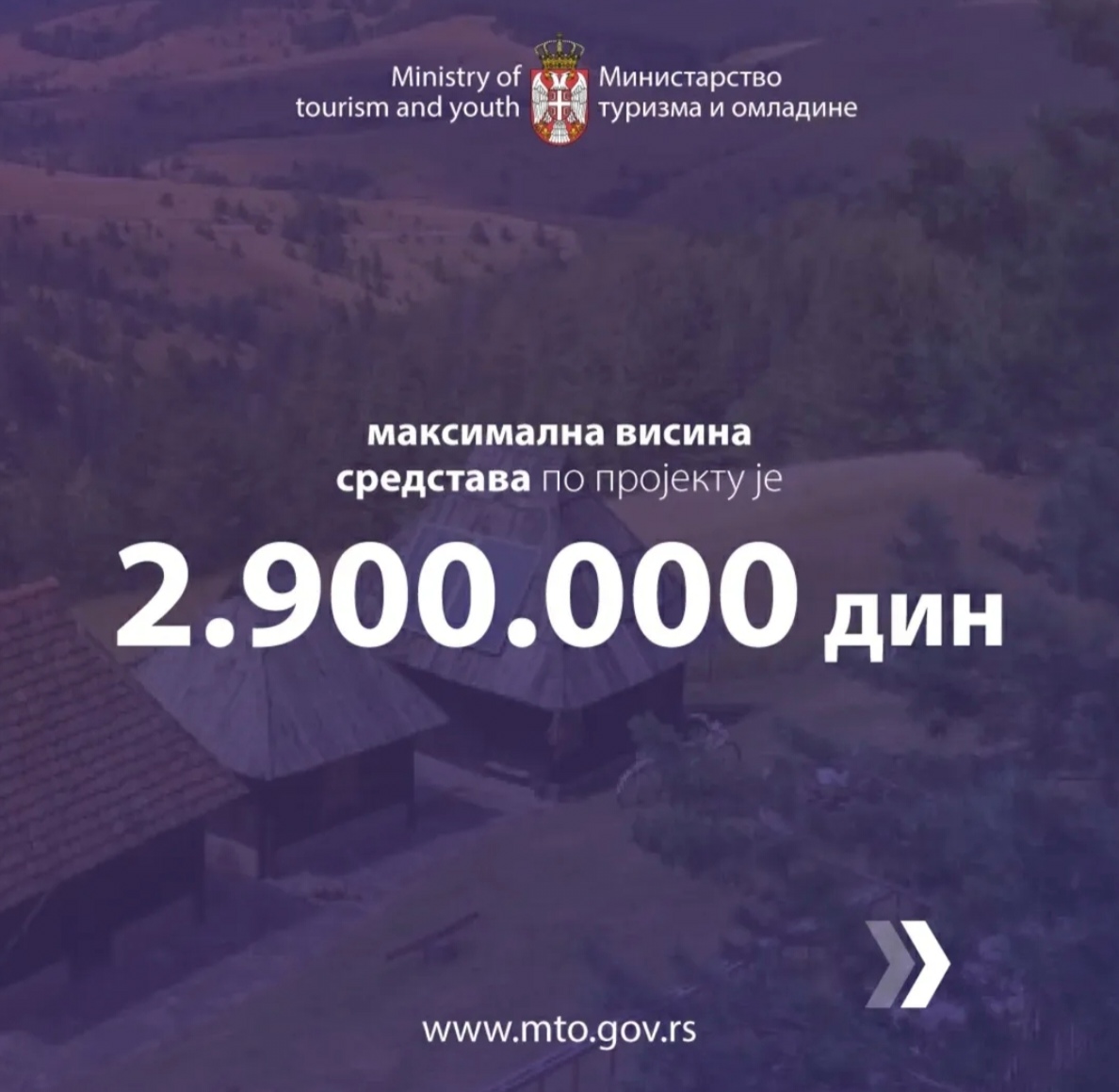 1 Ministarstvo turizma i omladine odobrilo 150 miliona dinara za razvoj ruralnog turizma i ugostiteljstva