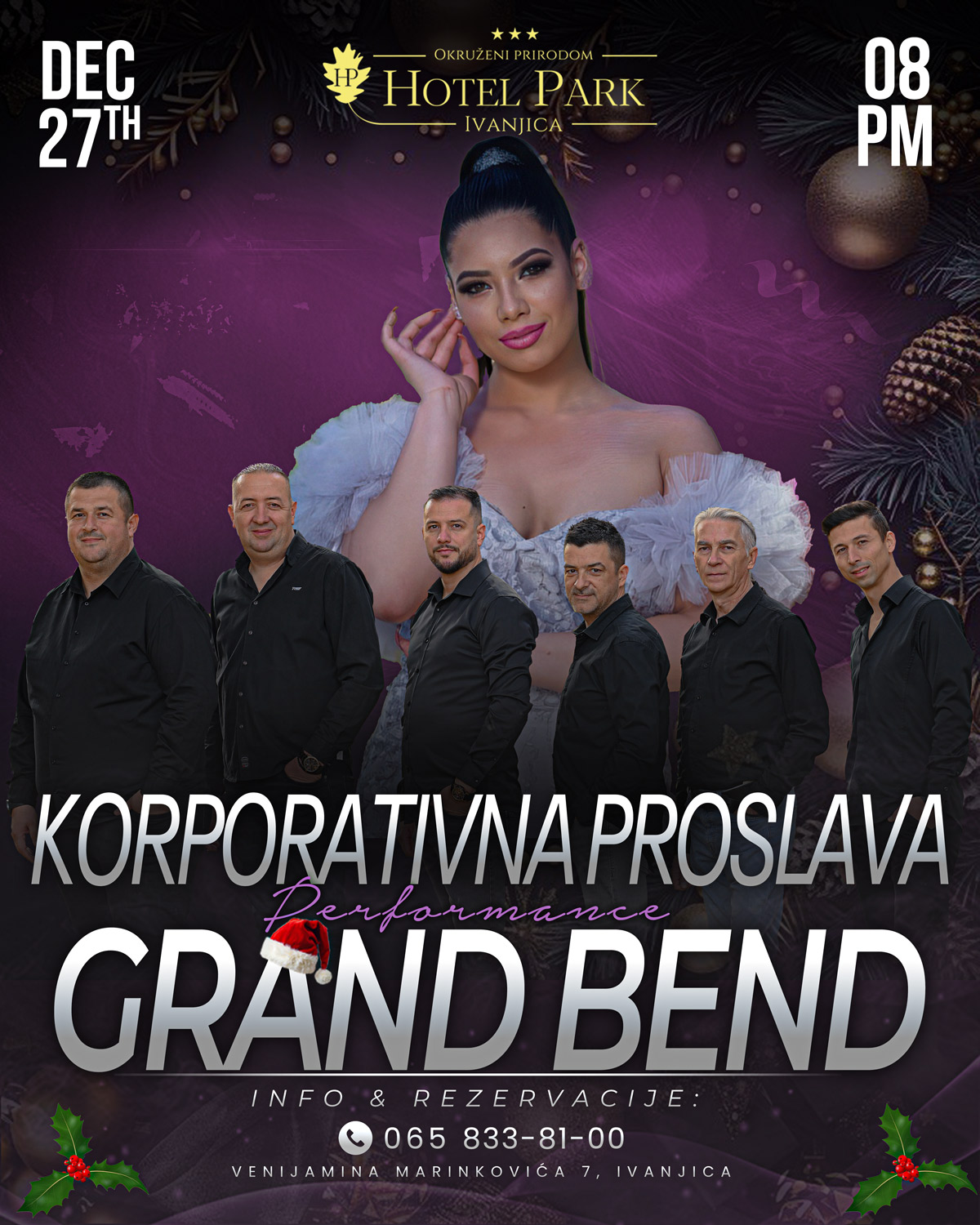 hotel-prednovogodisnje Prednovogodišnje korporativne proslave u hotelu Park, Dubravi i Vodopadu